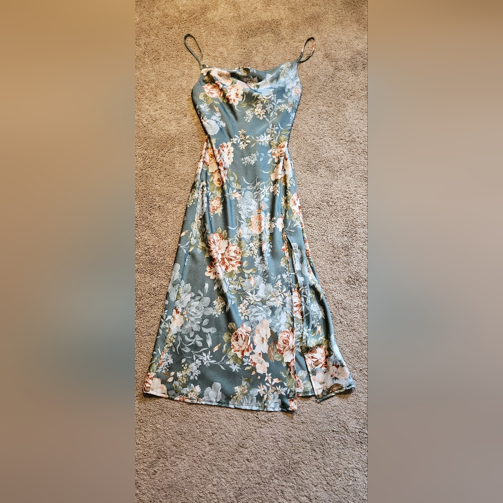 Floral Silk Dress